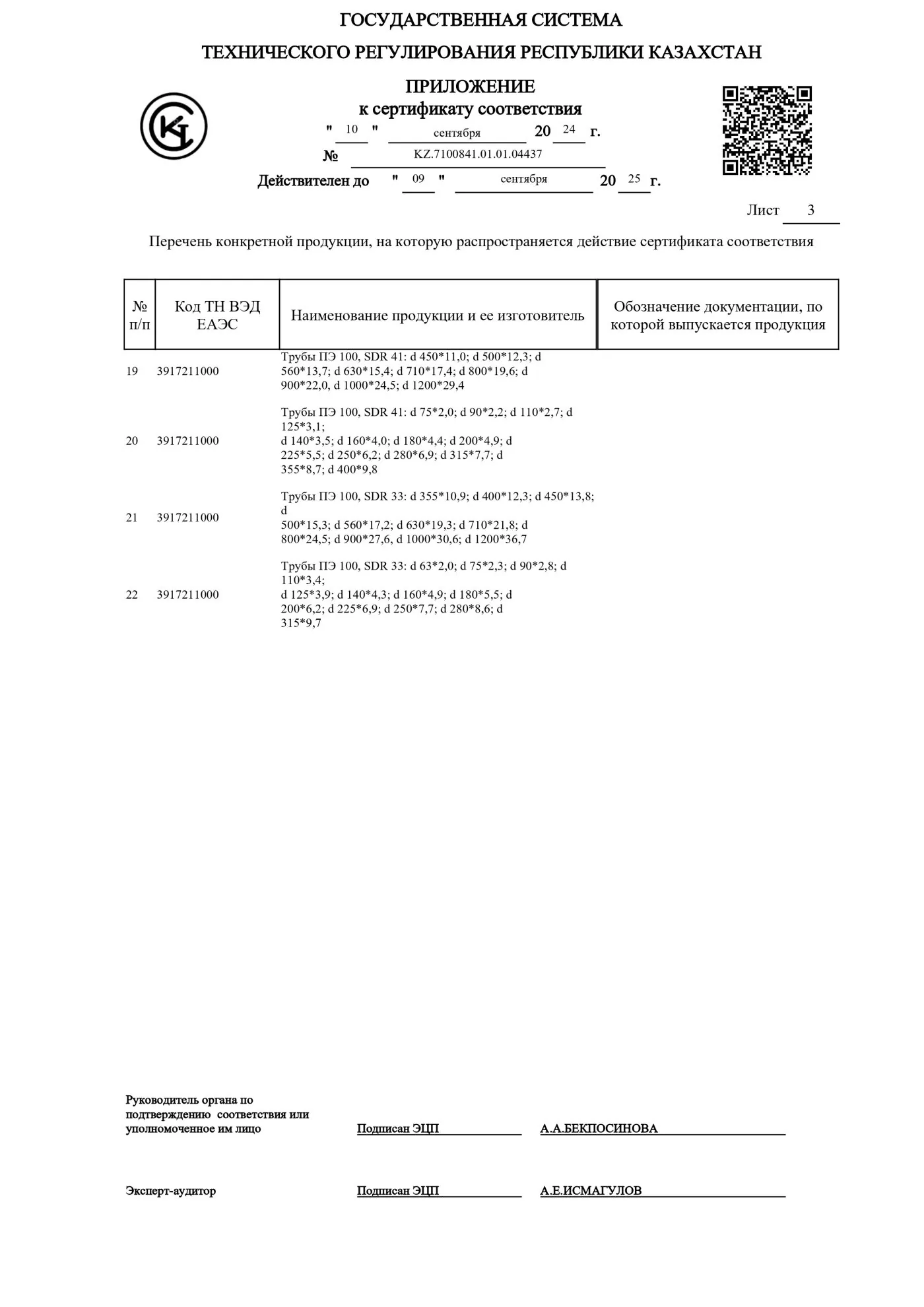 Polytech Astana Certificate — 24